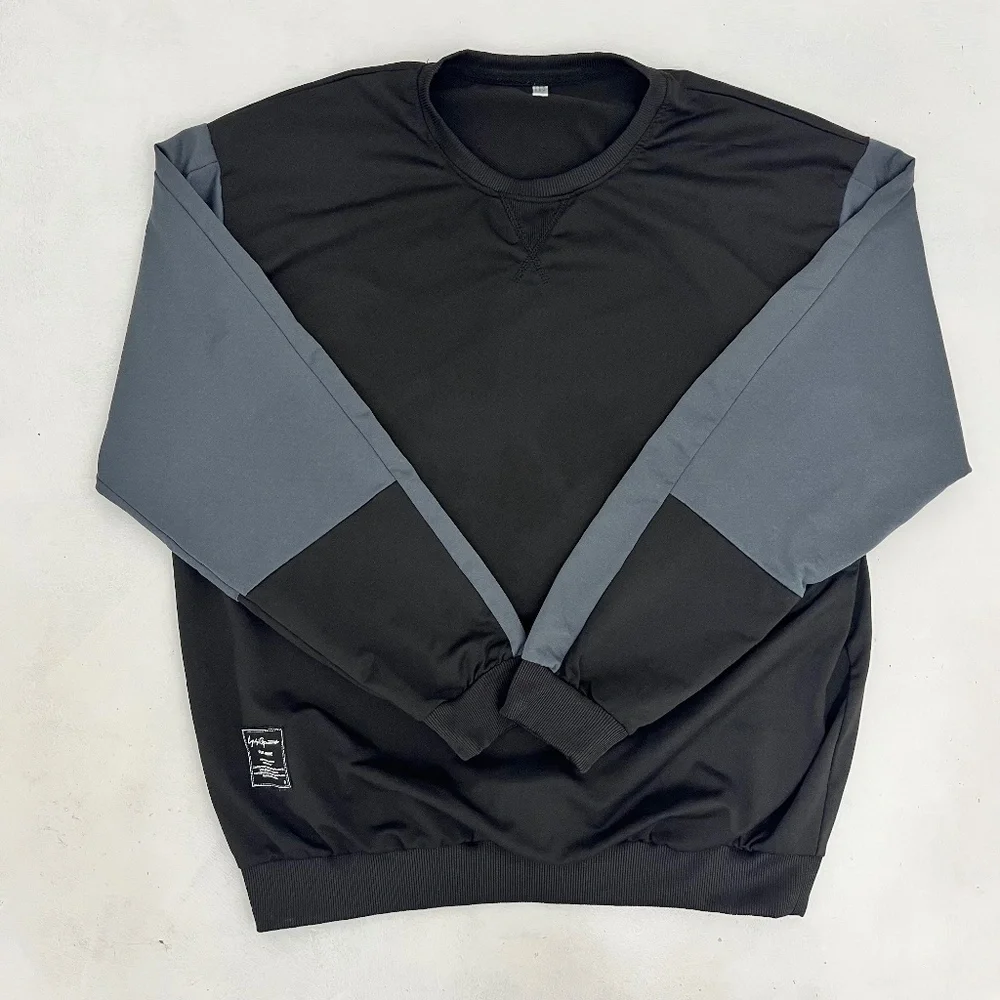 Yohji Yamamoto Mens Size 5XL‎ Pullover Sweatshirt Black Gray TVS Sport 202T